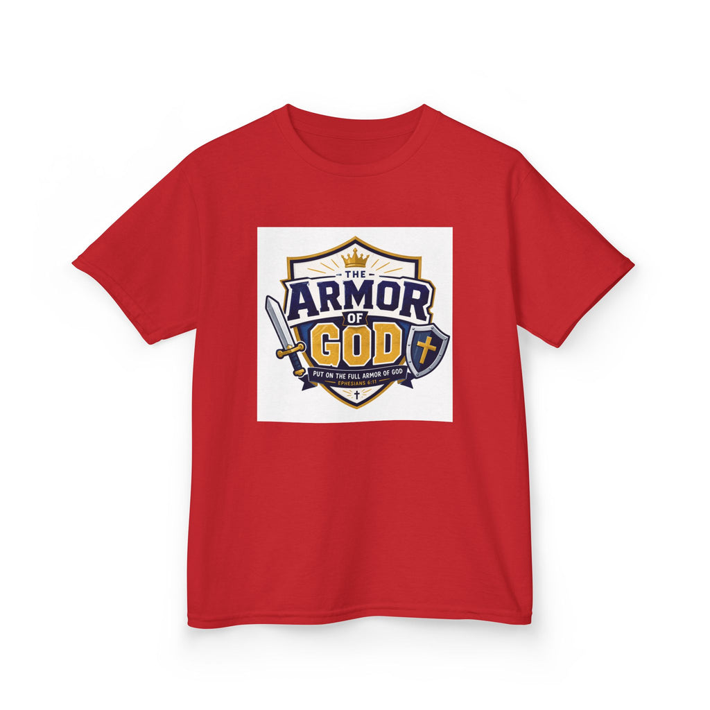 Kids Tee — 'Armor of God' Faith Shield Graphic