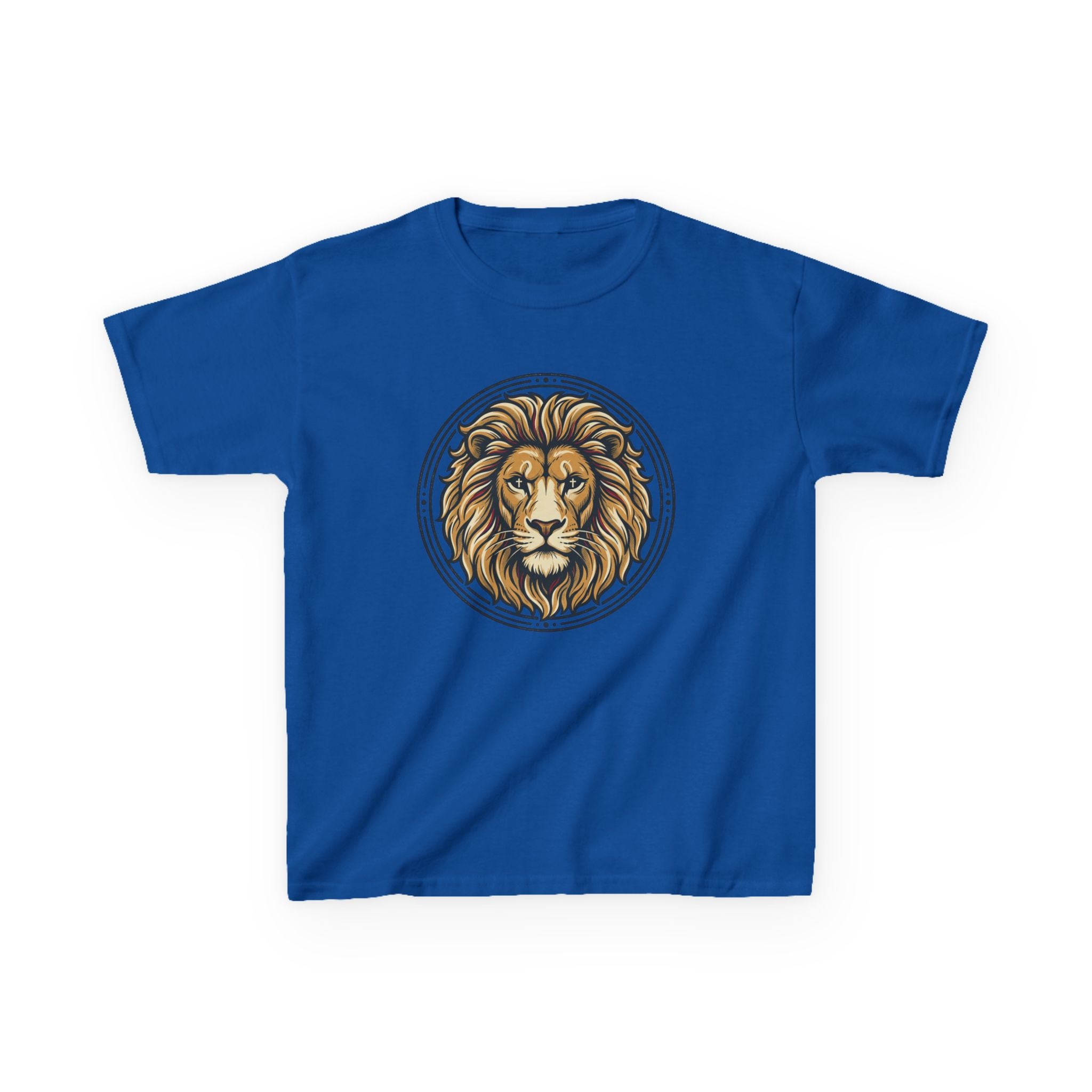 Lion of Judah Tee with the Cross of Jesus as the eyes