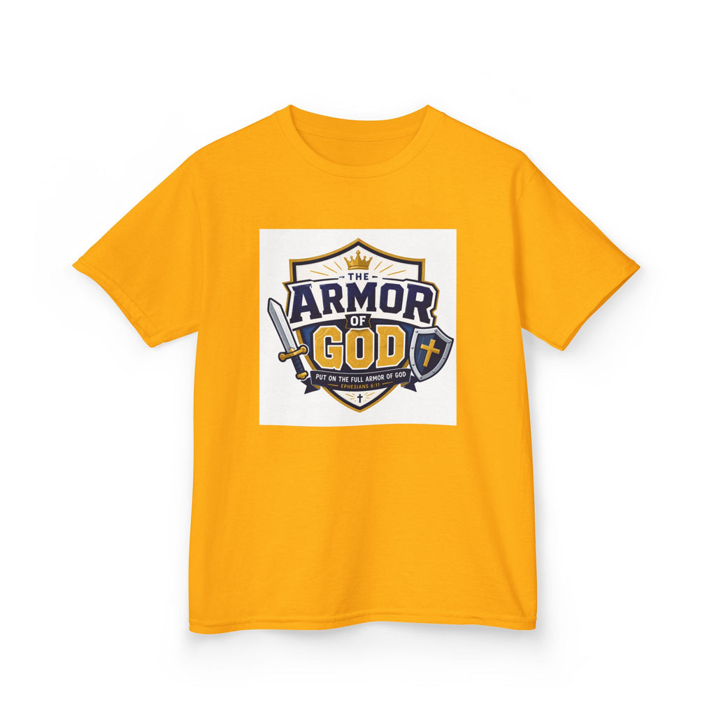 Kids Tee — 'Armor of God' Faith Shield Graphic