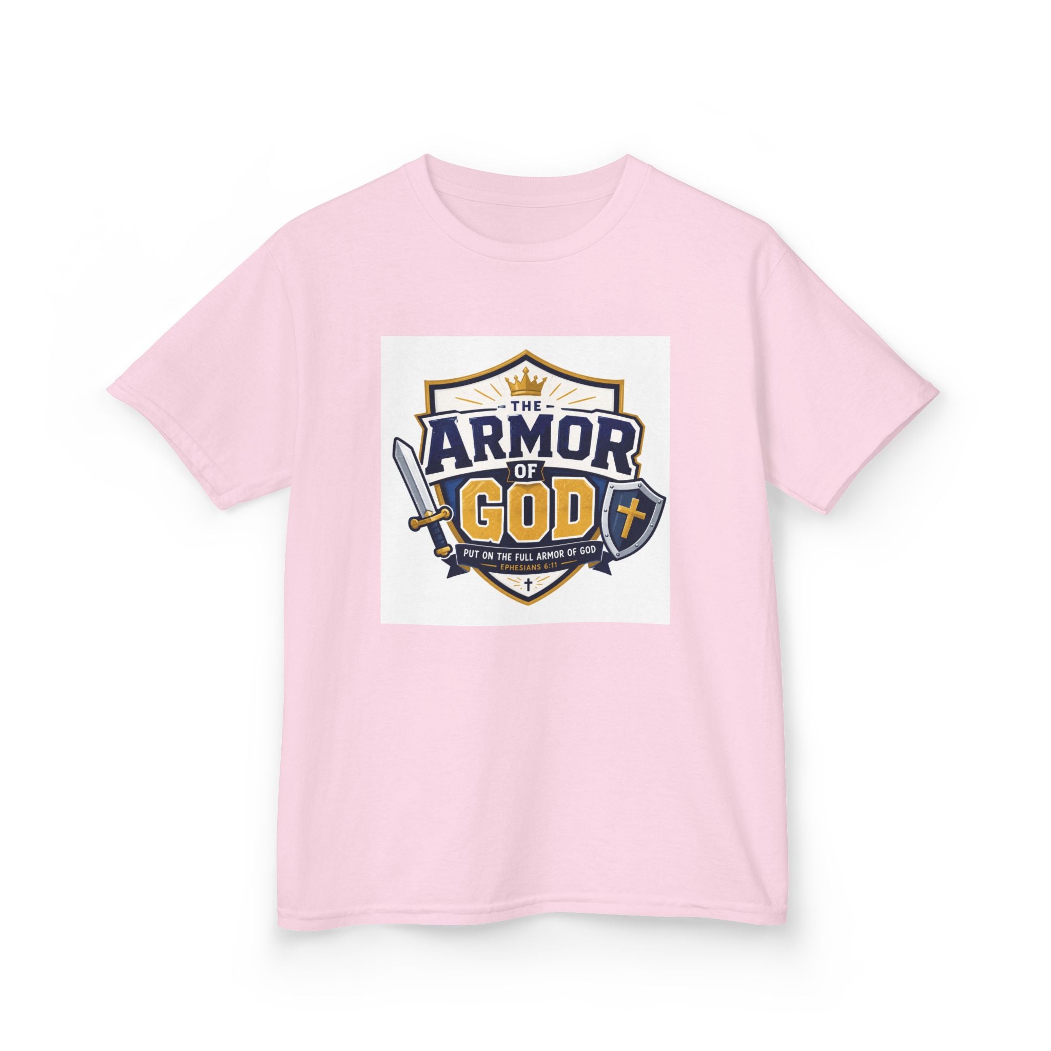 Kids Tee — 'Armor of God' Faith Shield Graphic