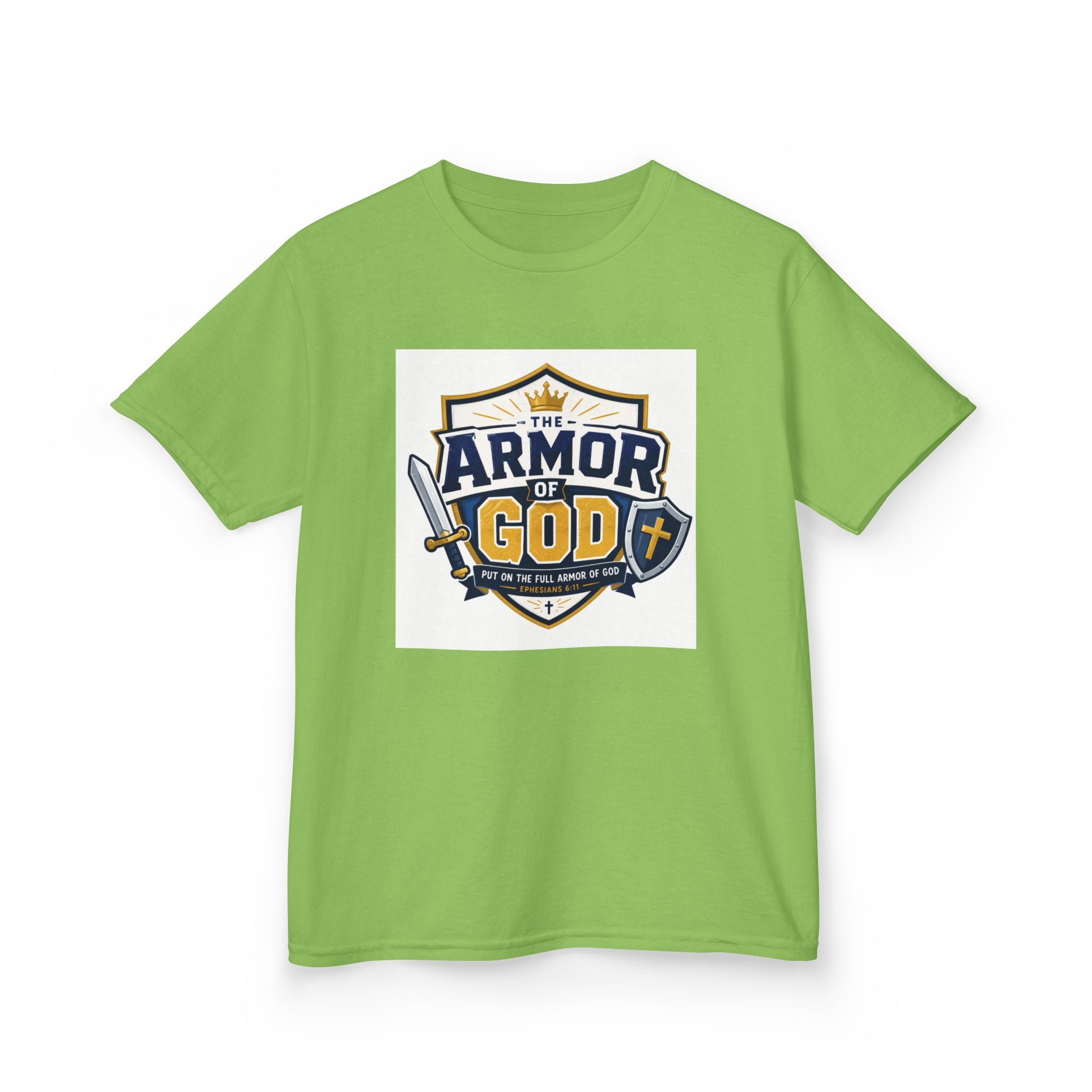 Kids Tee — 'Armor of God' Faith Shield Graphic