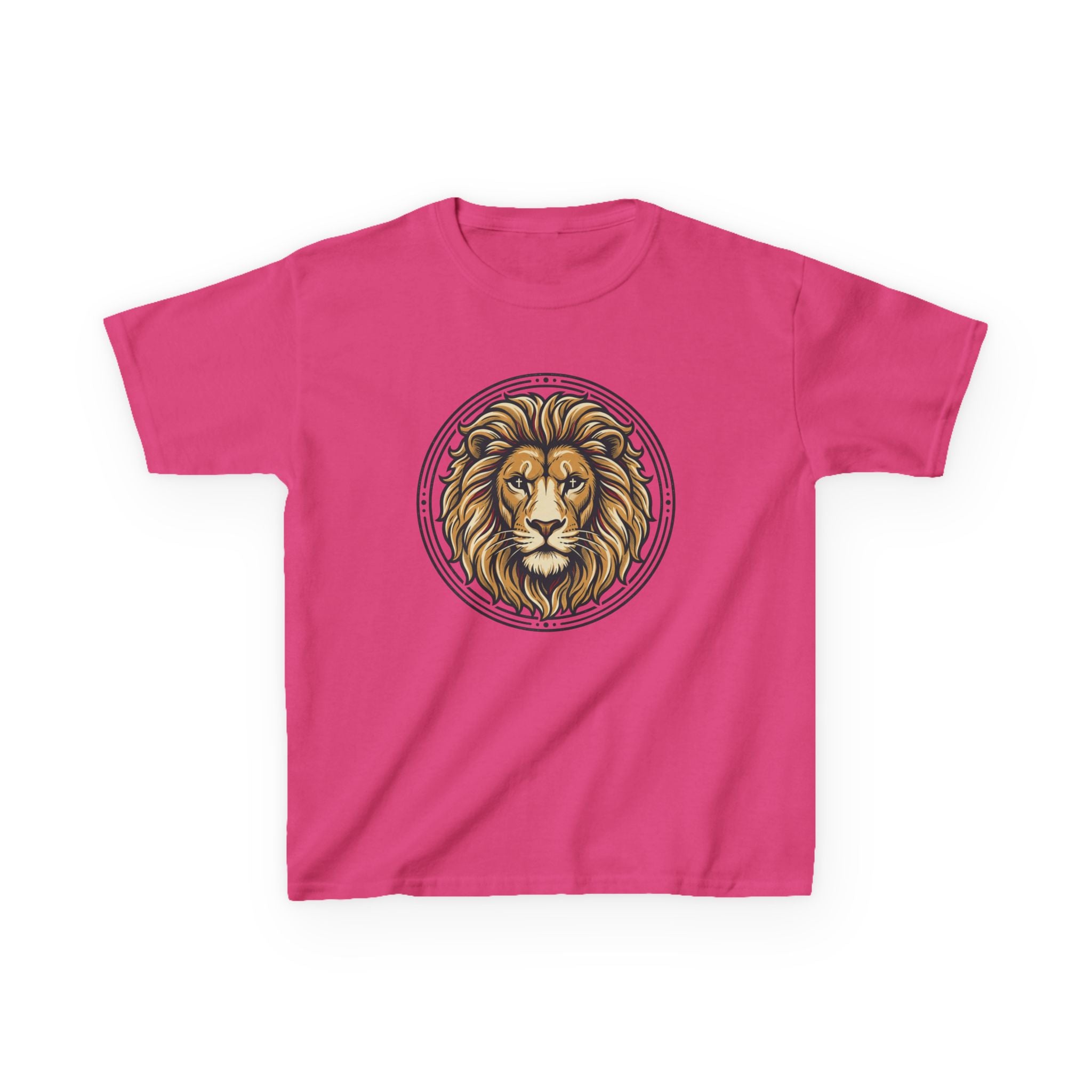 Lion of Judah Tee with the Cross of Jesus as the eyes