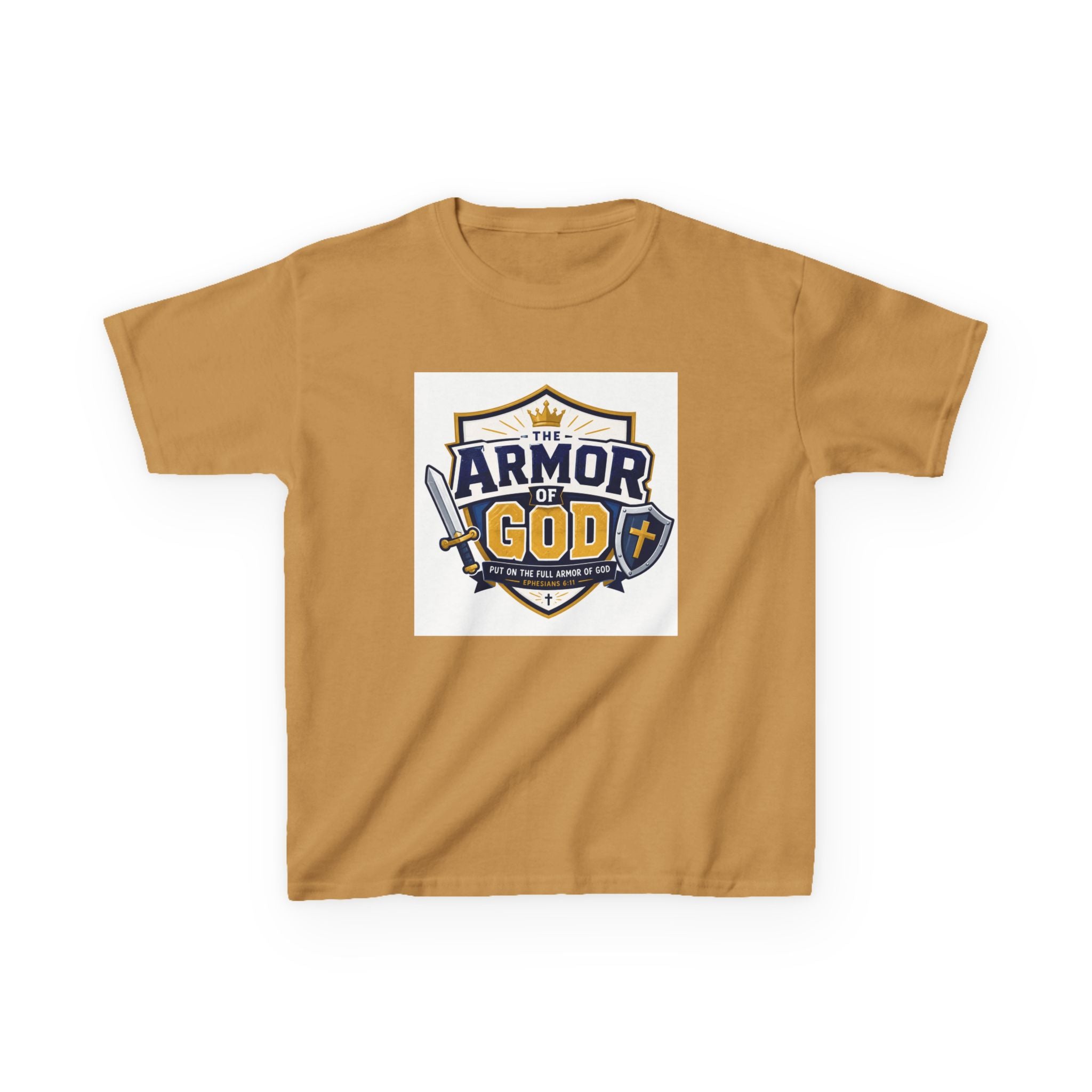 Kids Tee — 'Armor of God' Faith Shield Graphic