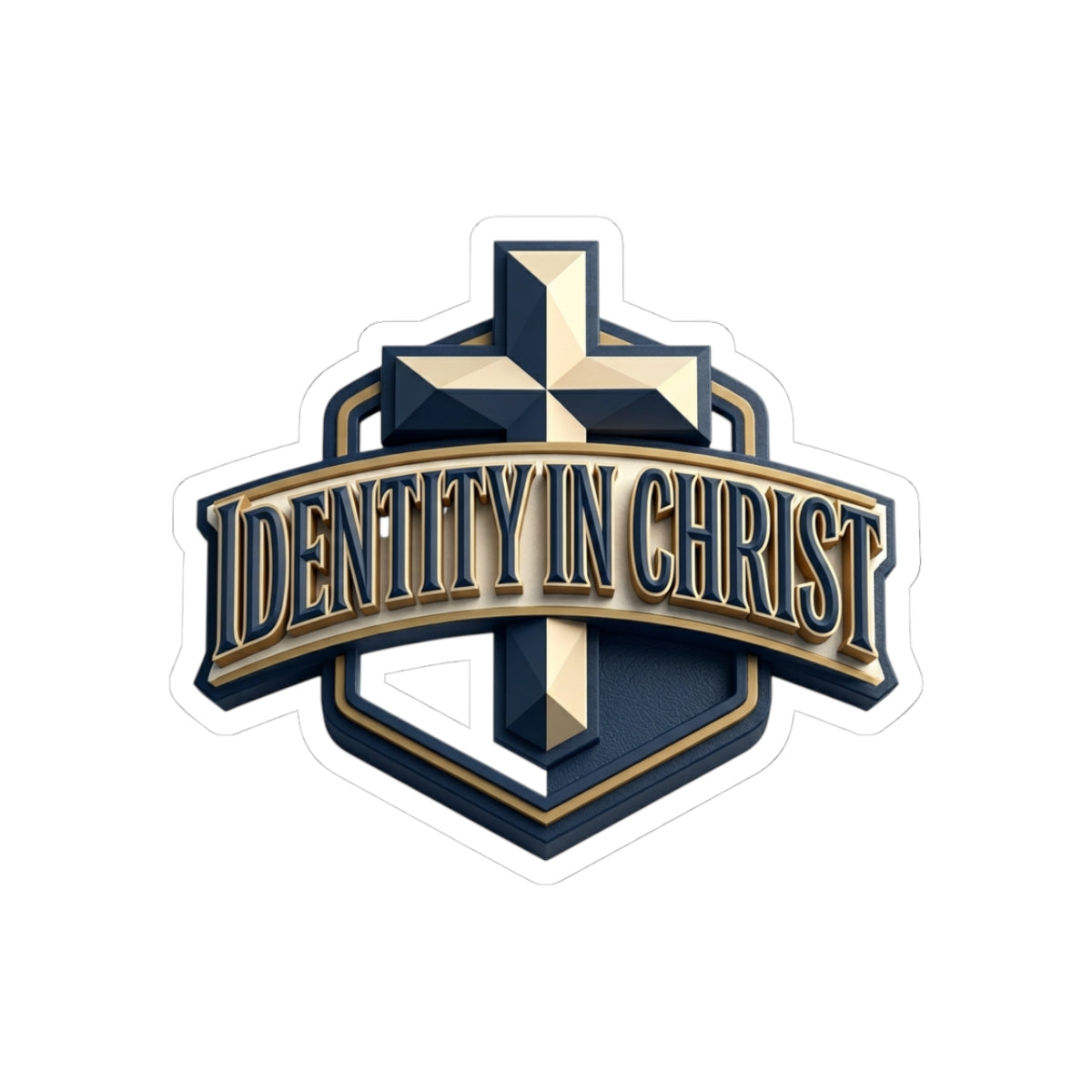 Identity in Christ Cross Sticker —