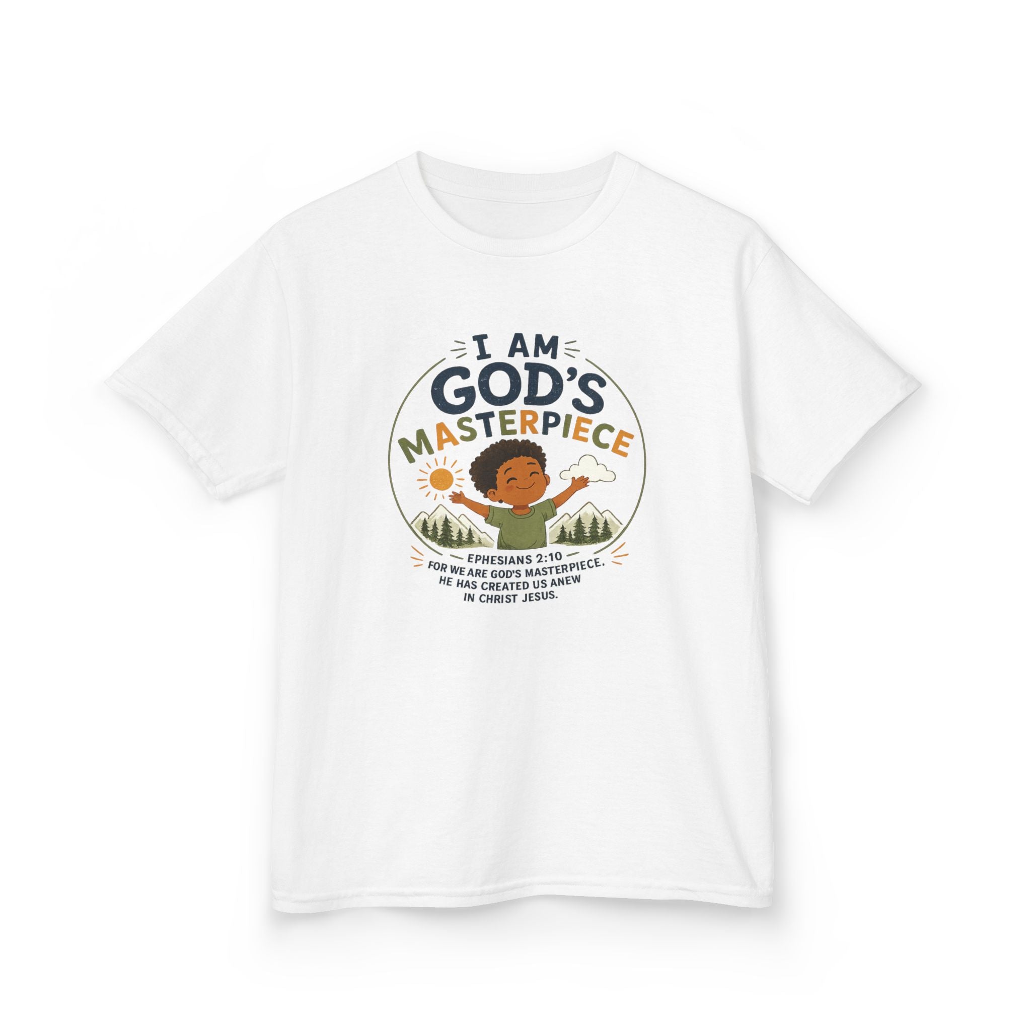Kids Tee — "I Am God's Masterpiece" Boy T- Shirt