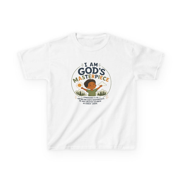 Kids Tee — "I Am God's Masterpiece" Boy T- Shirt