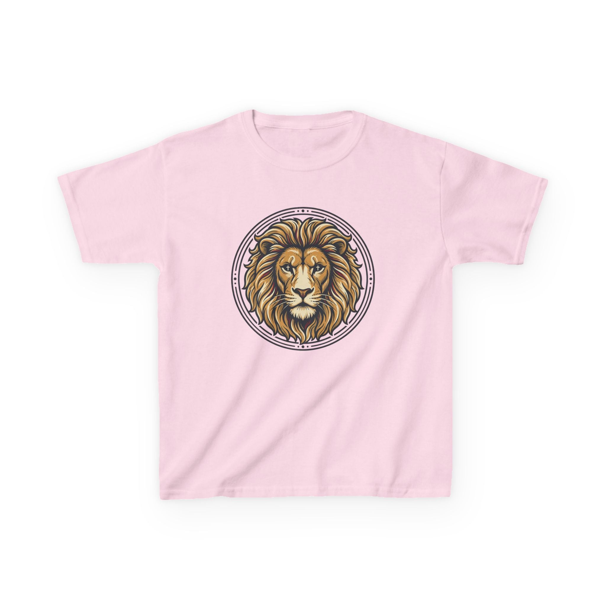 Lion of Judah Tee with the Cross of Jesus as the eyes