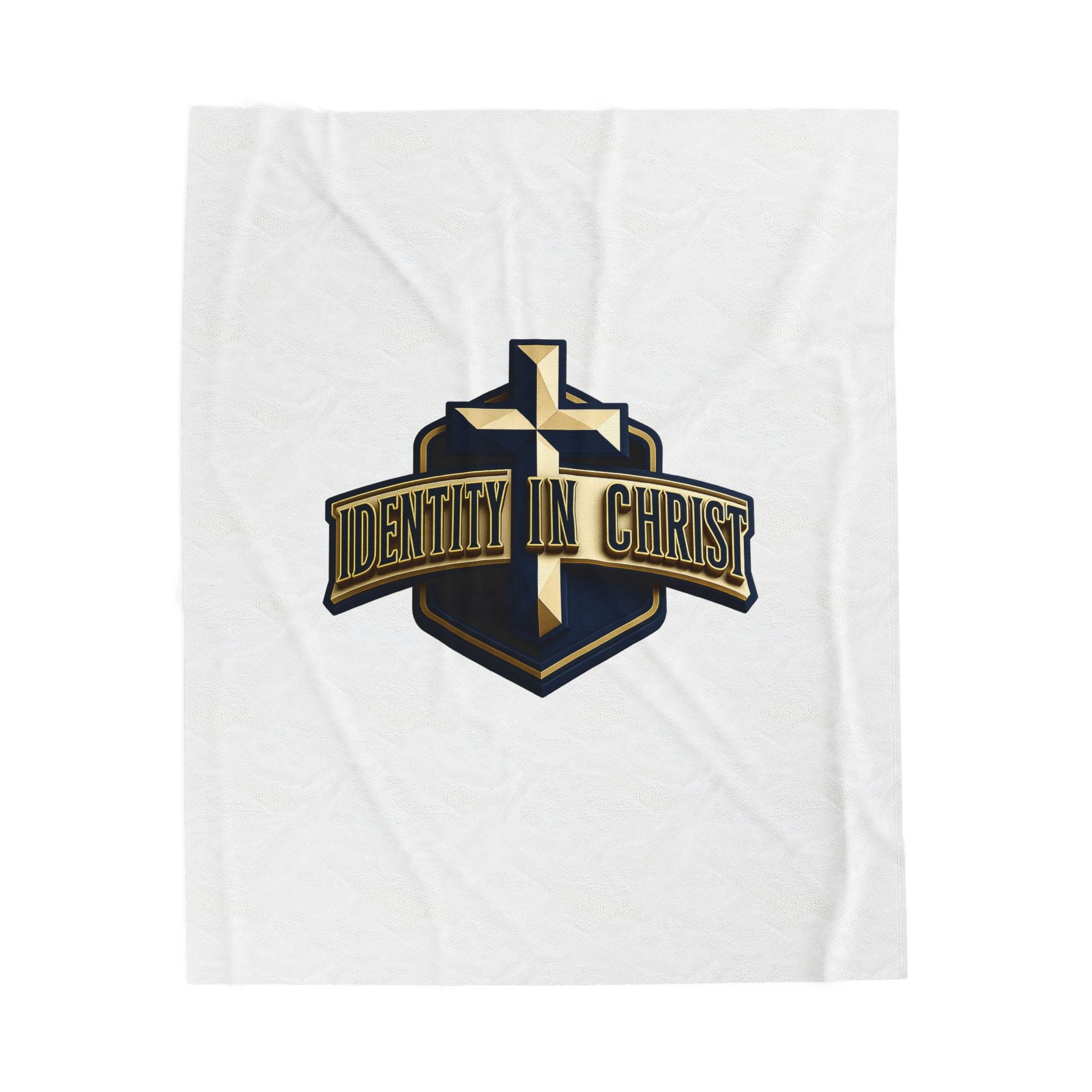 Identity in Christ Plush Blanket — Soft Velveteen Christian Throw
