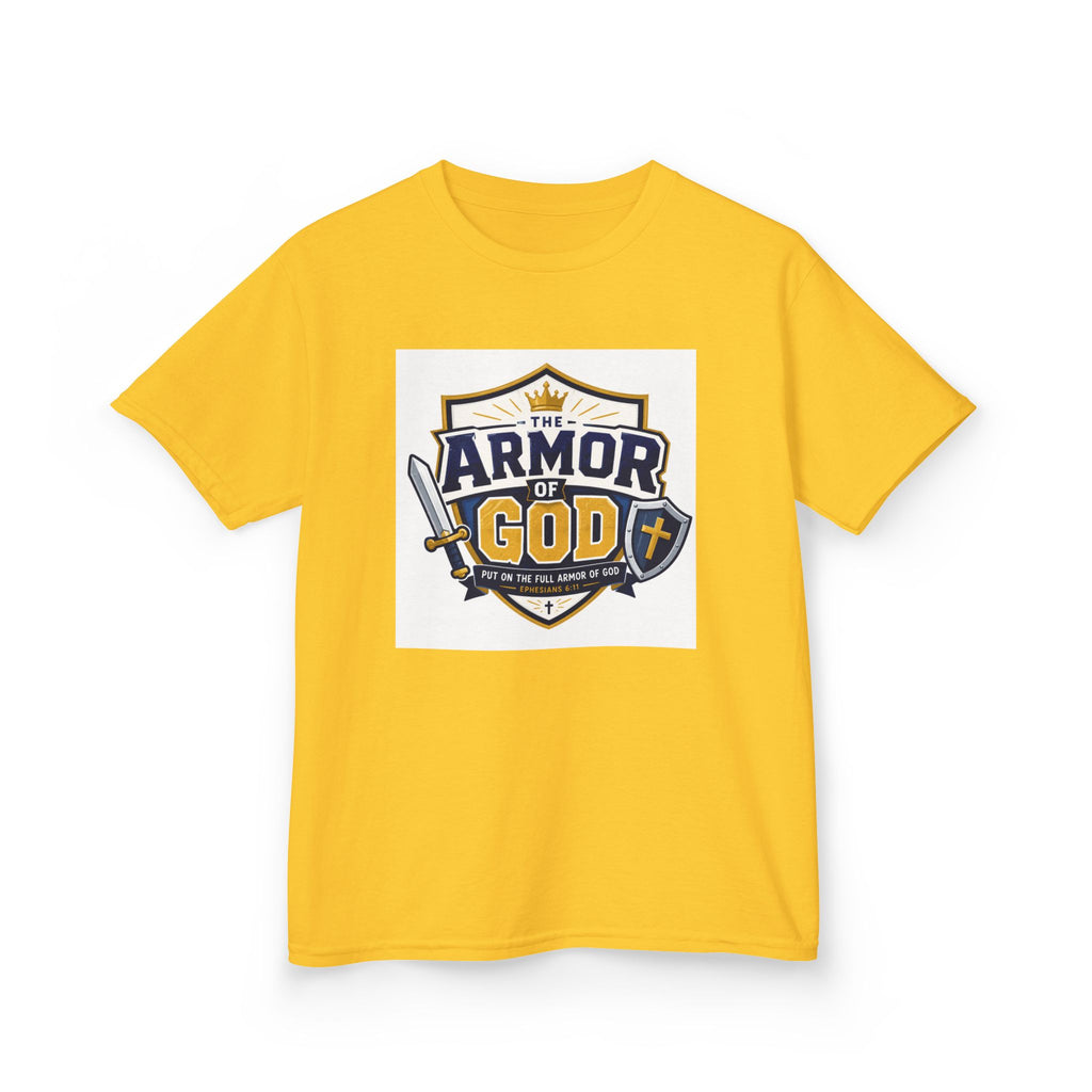 Kids Tee — 'Armor of God' Faith Shield Graphic