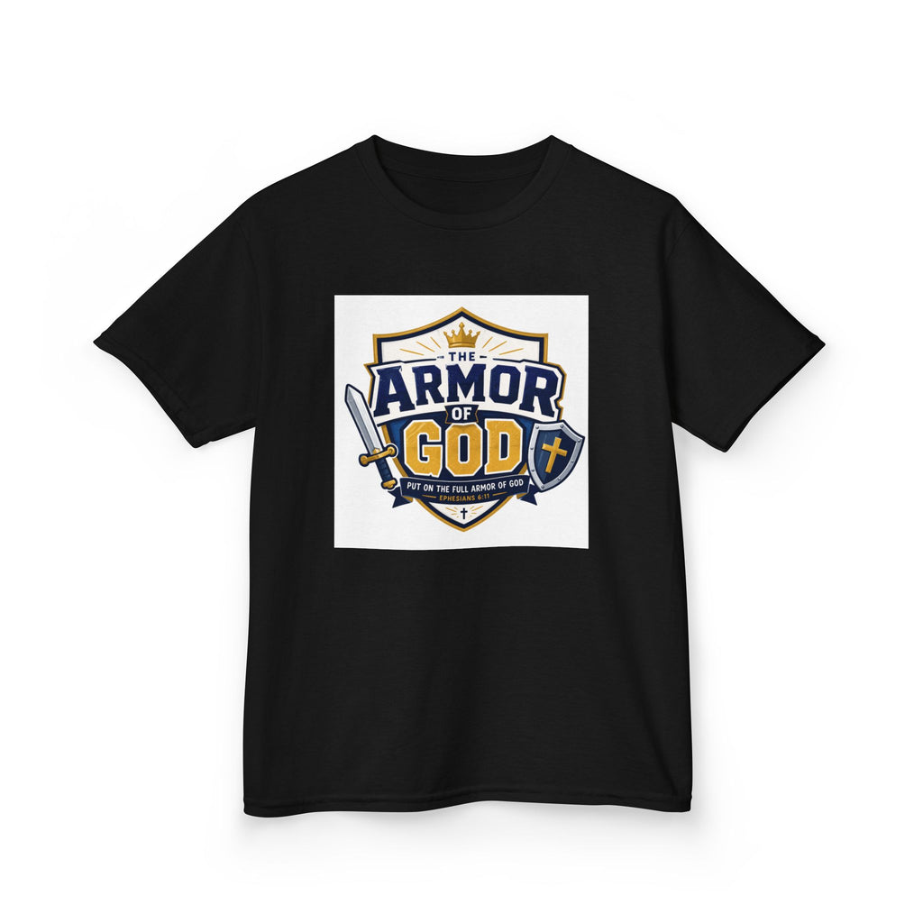 Kids Tee — 'Armor of God' Faith Shield Graphic