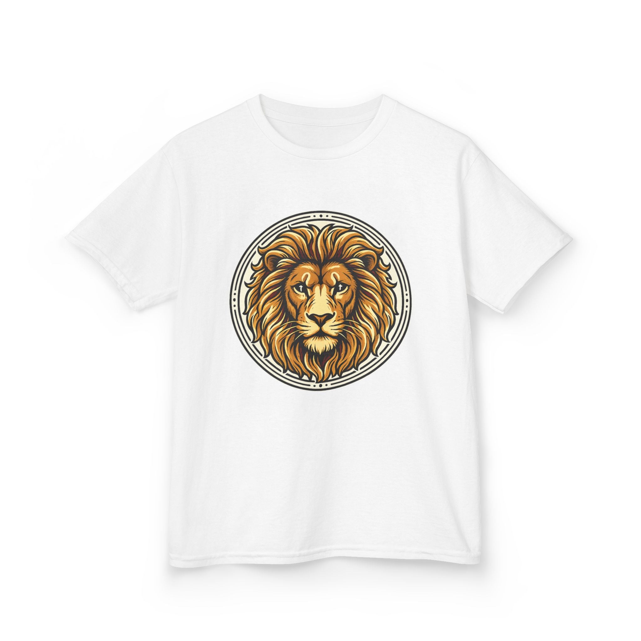 Lion of Judah Tee with the Cross of Jesus as the eyes
