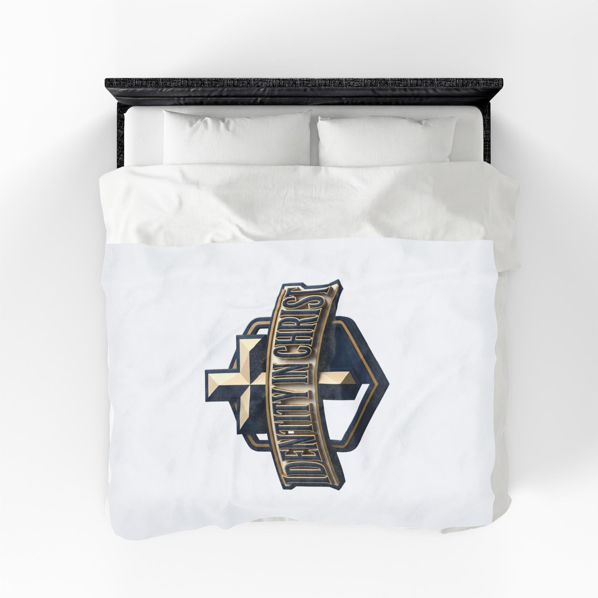 Identity in Christ Plush Blanket — Soft Velveteen Christian Throw