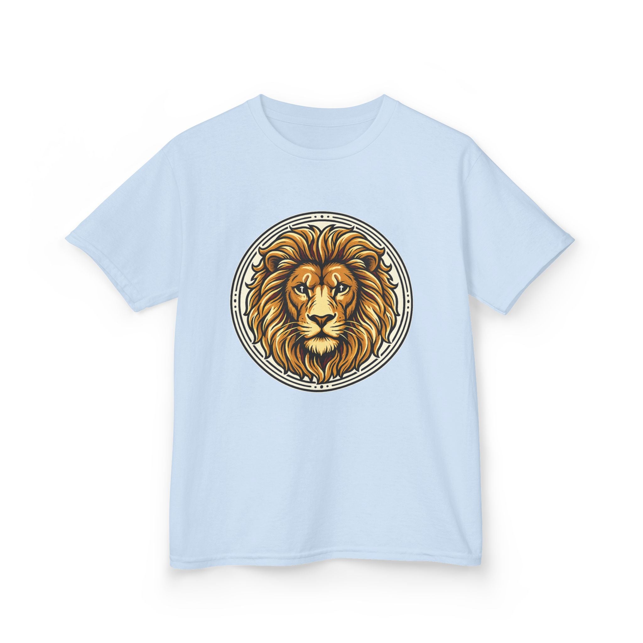 Lion of Judah Tee with the Cross of Jesus as the eyes