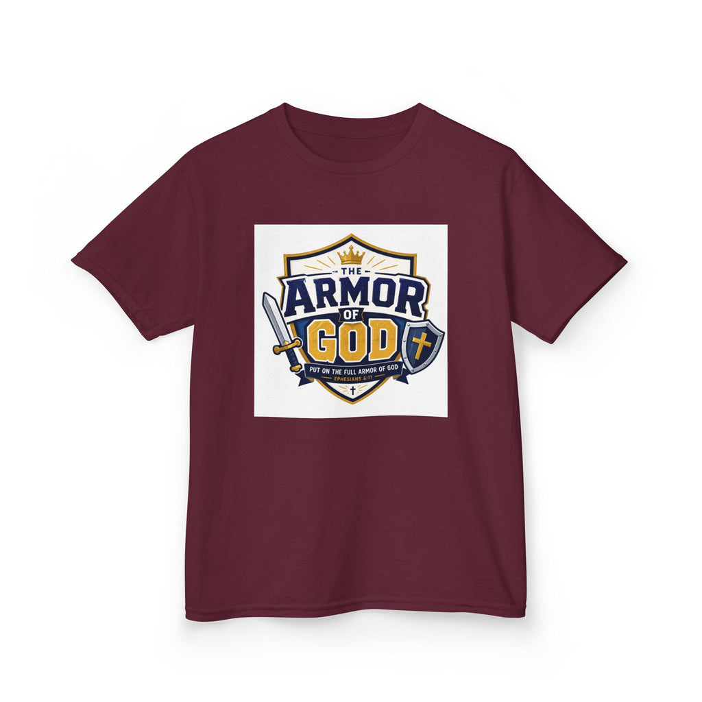 Kids Tee — 'Armor of God' Faith Shield Graphic
