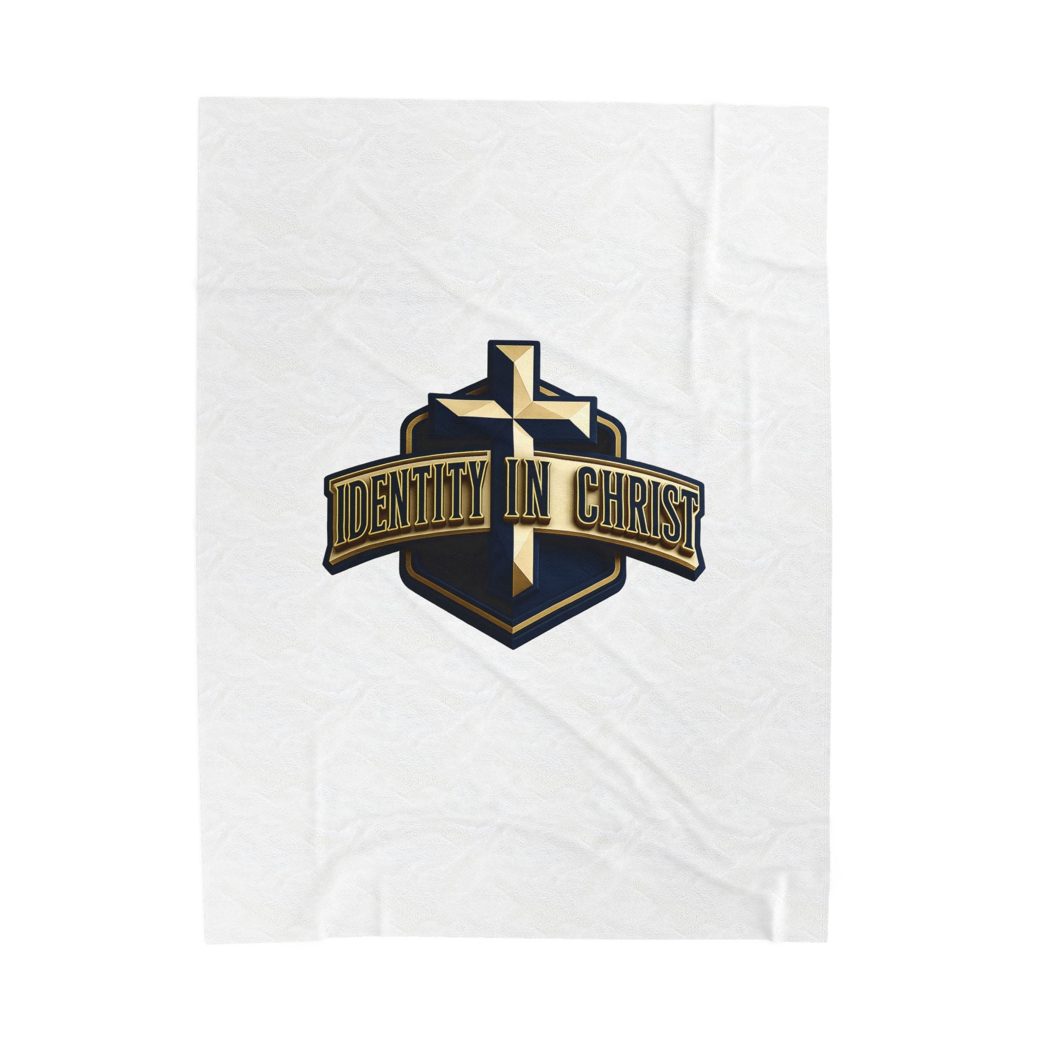 Identity in Christ Plush Blanket — Soft Velveteen Christian Throw
