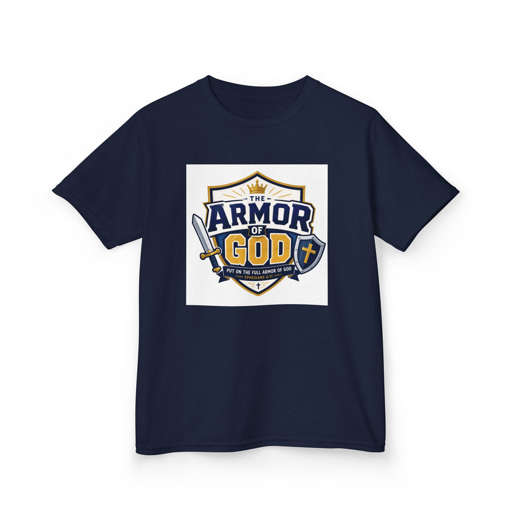 Kids Tee — 'Armor of God' Faith Shield Graphic