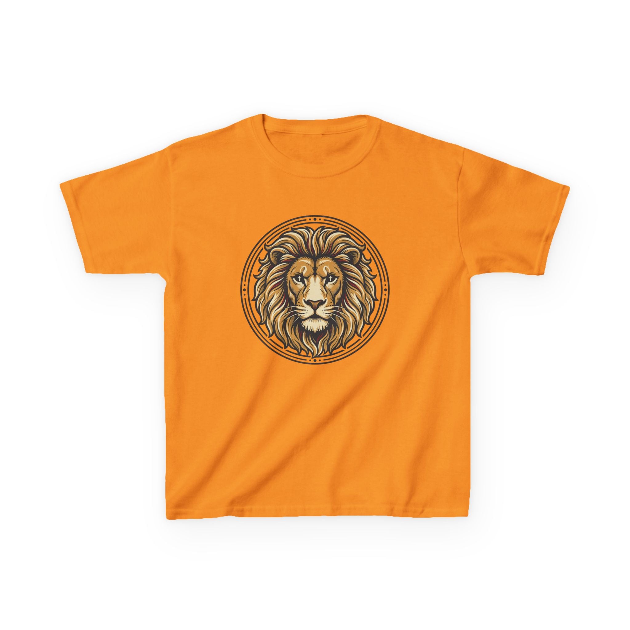 Lion of Judah Tee with the Cross of Jesus as the eyes